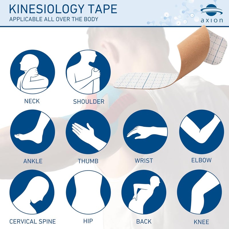 Axion Kinesiology Tapes PRECUT Beige Pink | 50 Pre-Cut Sport Tape Strips 10x2 in | Waterproof • Skin-Friendly • Elastic | Kinesiology Tapes Ideal for Sports - Image 3